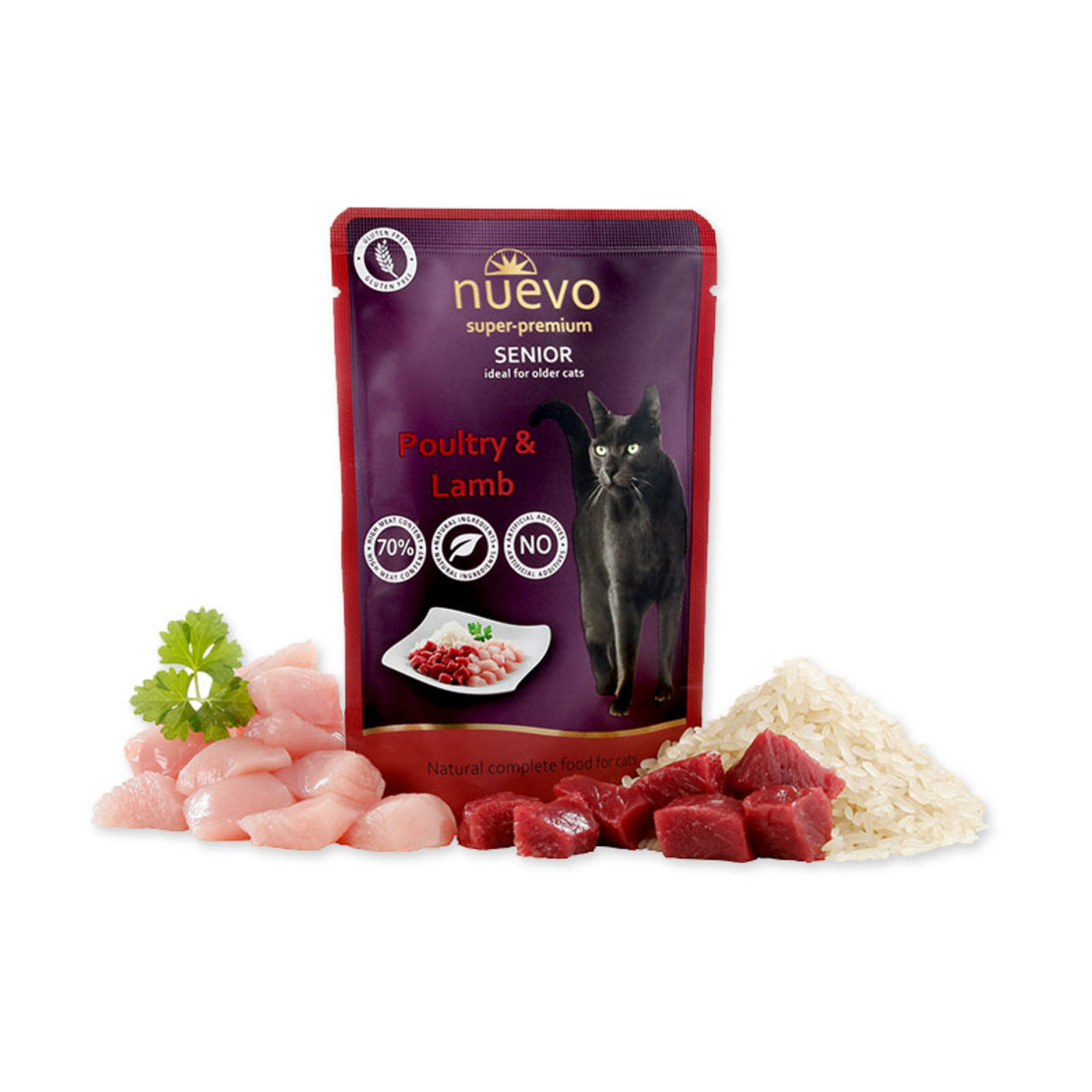 NUEVO Senior Poultry & Lamb - Пауч за котки, пиле и агне 85 г
