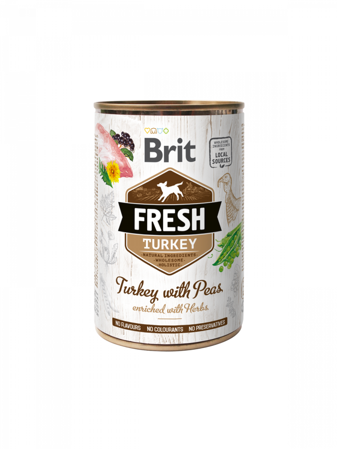 Brit Fresh Turkey & Peas - консервирана храна с пуйка и грах 400г