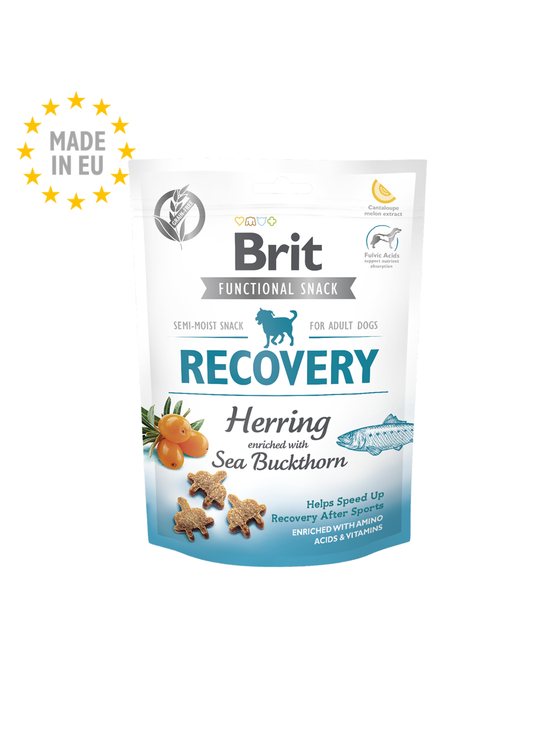 Brit Care Dog Functional Snack Recovery Herring - лакомство за възстановяване с херинга и морски зърнастец 150гр.