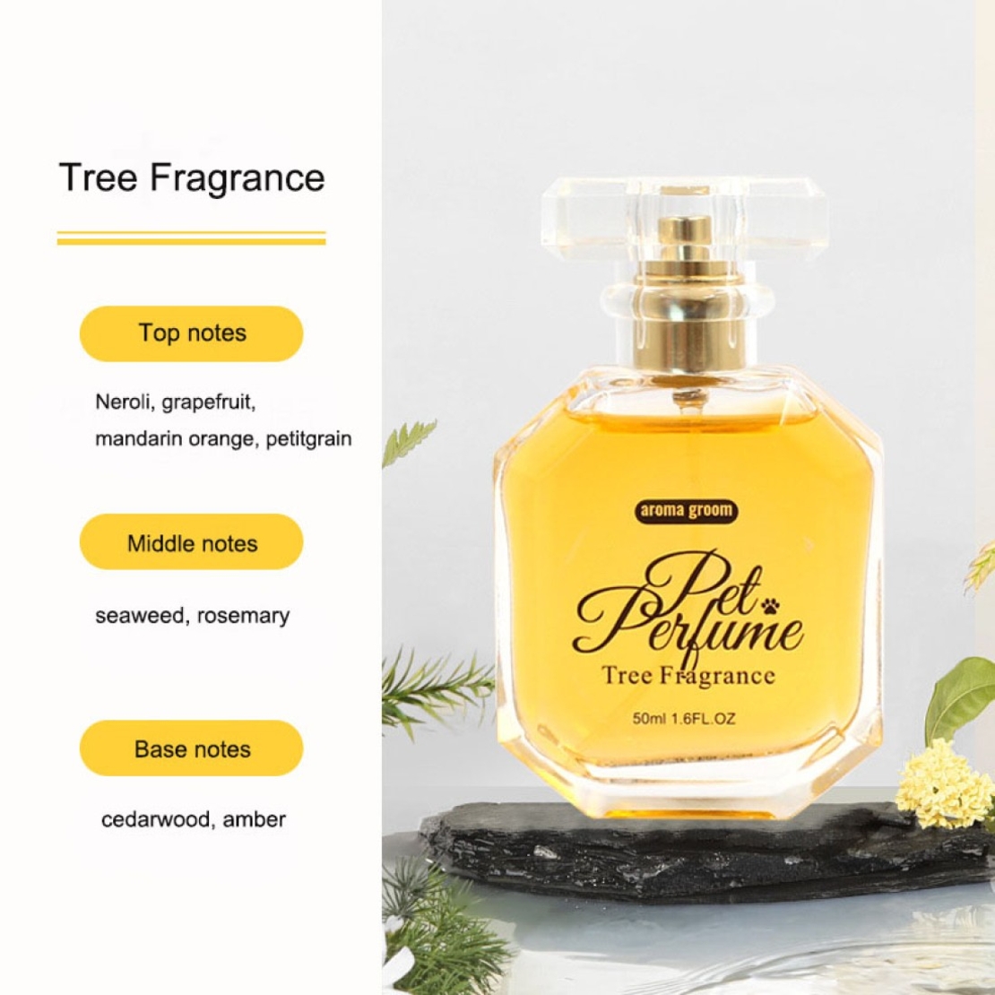 ПАРФЮМ ЗА ДОМАШНИ ЛЮБИМЦИ AROMA GROOM, ДЪРВЕСЕН АРОМАТ 50 МЛ