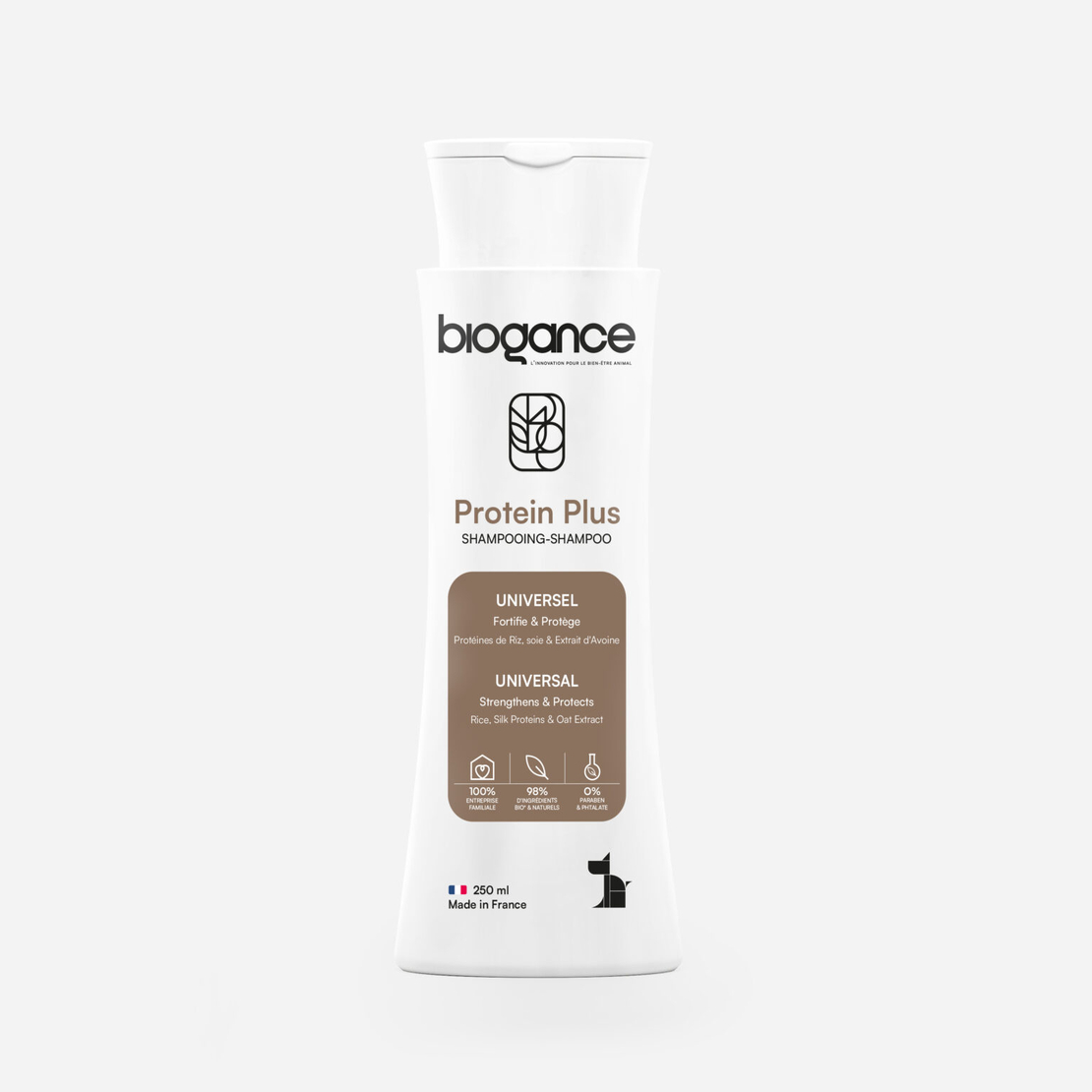 Biogance Protein Plus Шампоан – Универсален за Всички Породи 250 мл