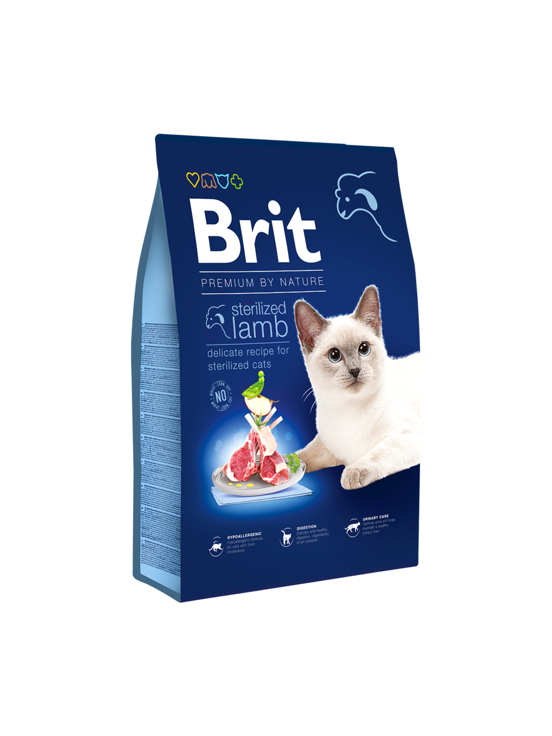Brit Premium by Nature Cat Sterilized Lamb – храна за кастрирани котки с агнешко, 300 g / 1.5 kg / 8 kg