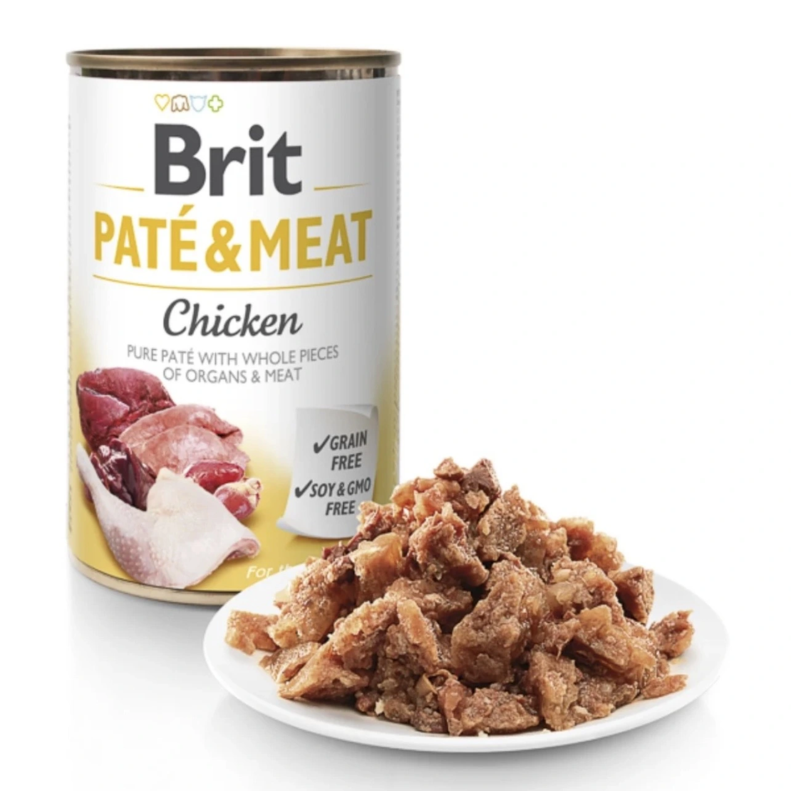 Brit Pate and Meat Chicken - пастет за кучета с пилешко месо 400гр