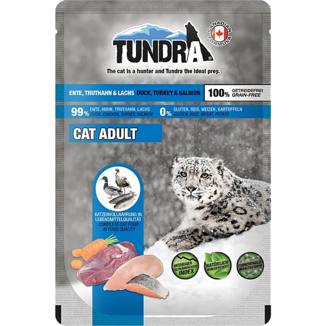 Tundra cat duck, turkey & salmon – пауч за котки с патица, пуйка и сьомга | 85 г