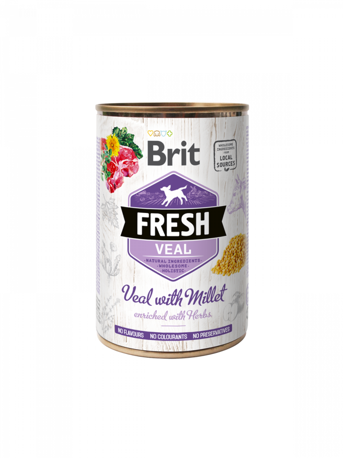 Brit Fresh Veal & Millet - консервирана храна с телешко и просо 400г
