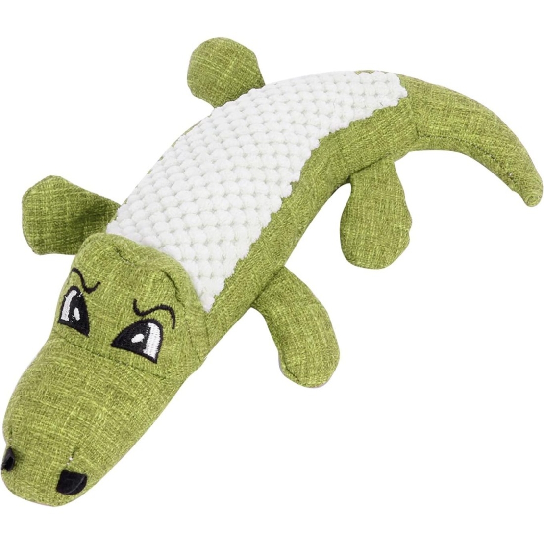 ИГРАЧКА ЗА КУЧЕ - КРОКОДИЛ СЪС ЗВУК, ЛЕН И ПЛЮШ 30 СМ