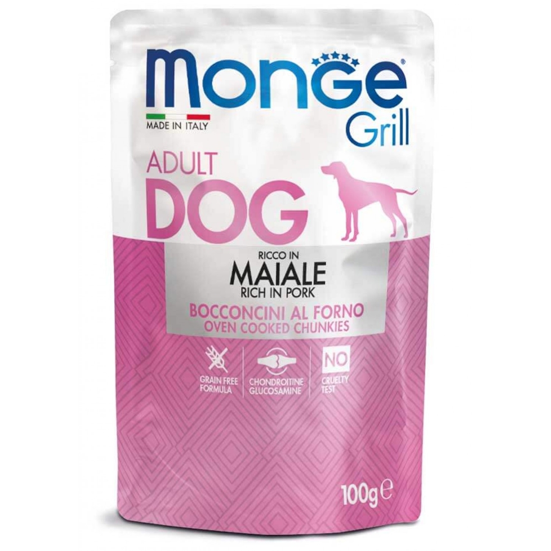 Monge Grill Adult Dog with Pork – пауч със свинско за кучета, 100 g