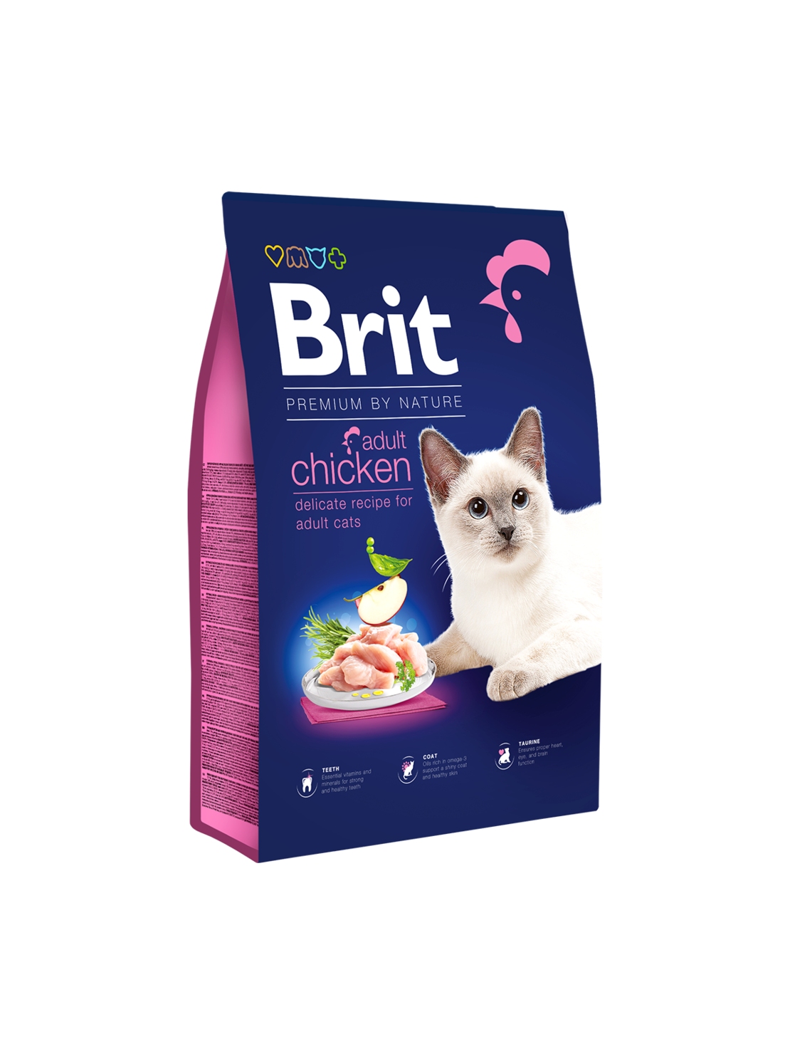 Brit Premium by Nature Cat Adult Chicken – храна за котки над 12 месеца с пилешко, 300 g / 1.5 kg / 8 kg