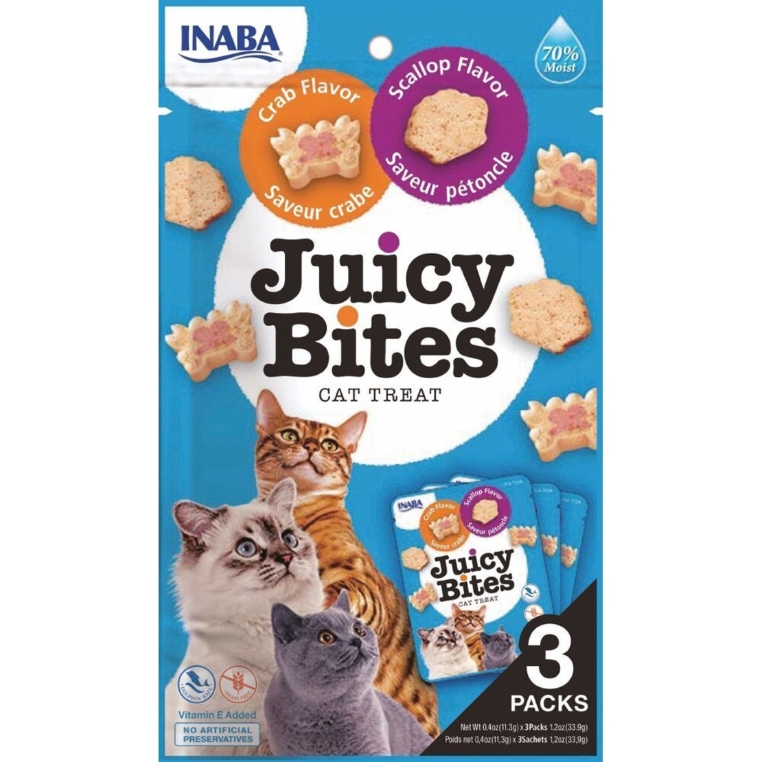 INABA Ciao Juicy Bites лакомство за котки с вкус на рак и миди