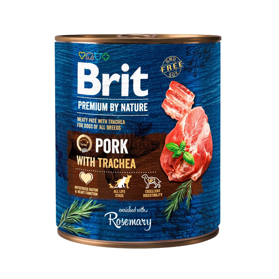 Brit Premium by Nature Pork with Trachea 800 г – Мокра храна за кучета със свинско и трахея