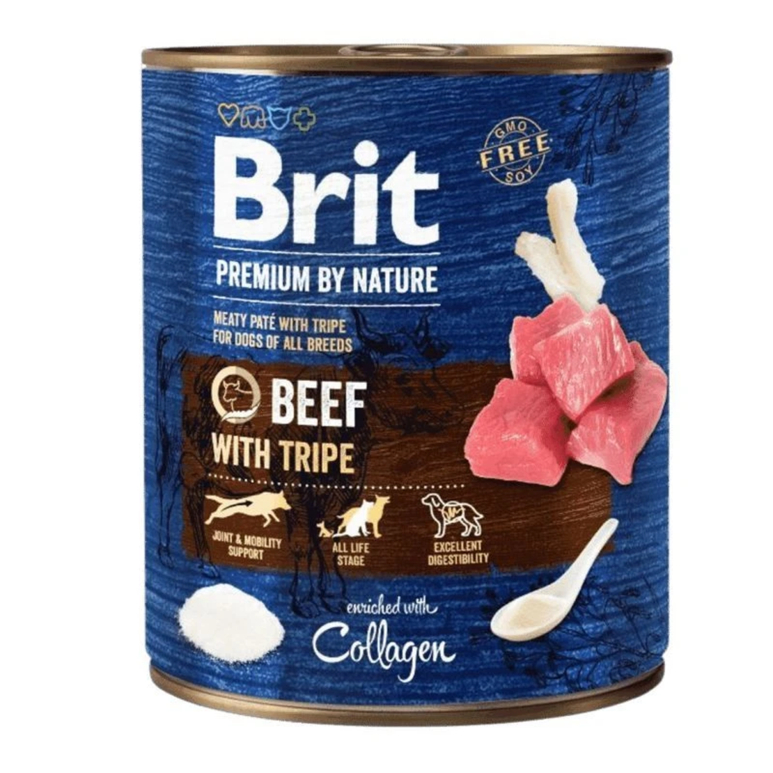 Brit Premium by Nature Beef with Tripe 800 г – Мокра храна за кучета с говеждо и шкембе