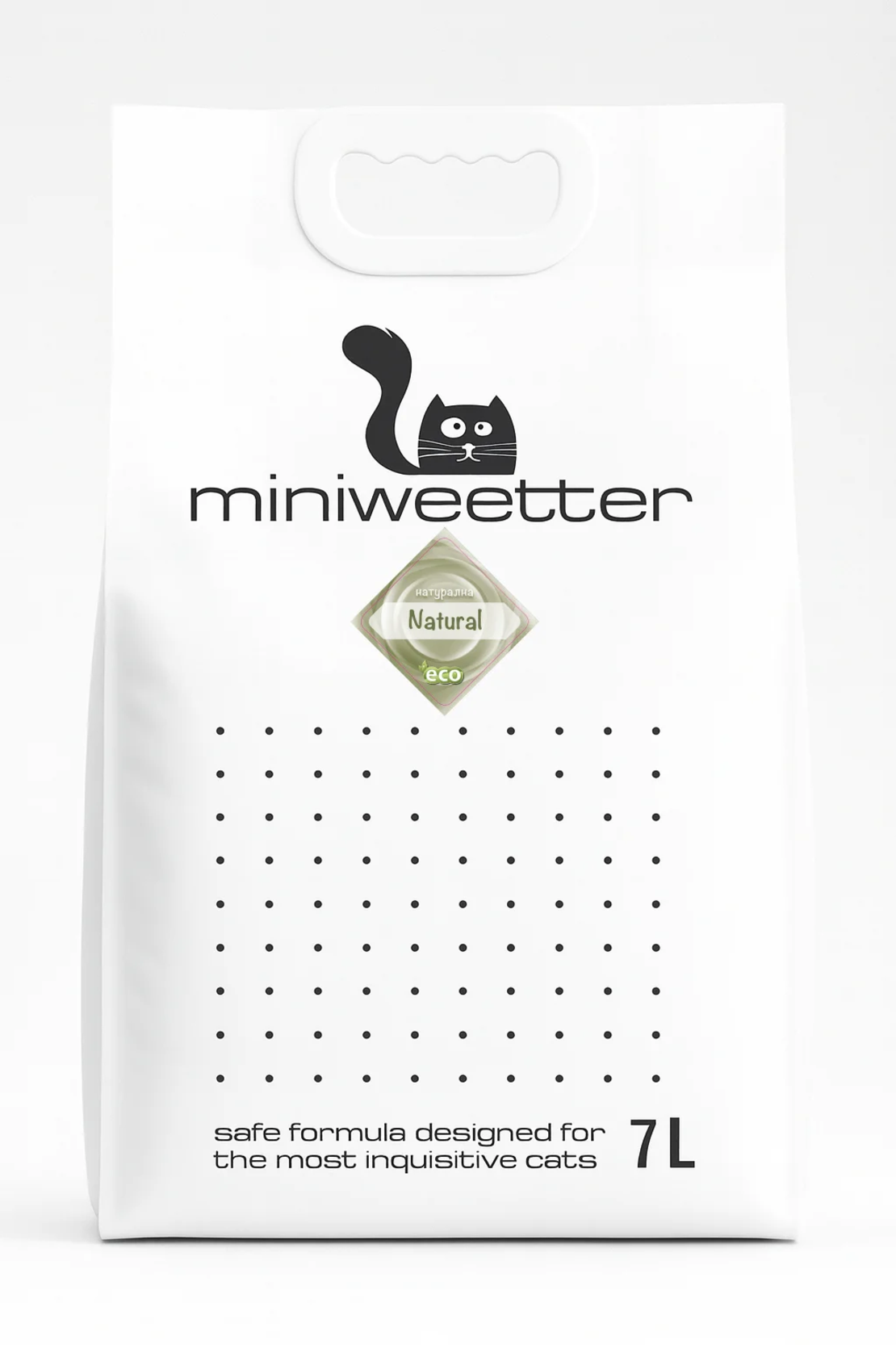 Miniweetter Natural – Биоразградима соева котешка тоалетна без аромат | 7L / 18L