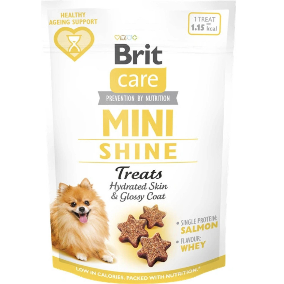Brit Mini Shine Treats – Лакомства за блестяща козина за кучета 50 г