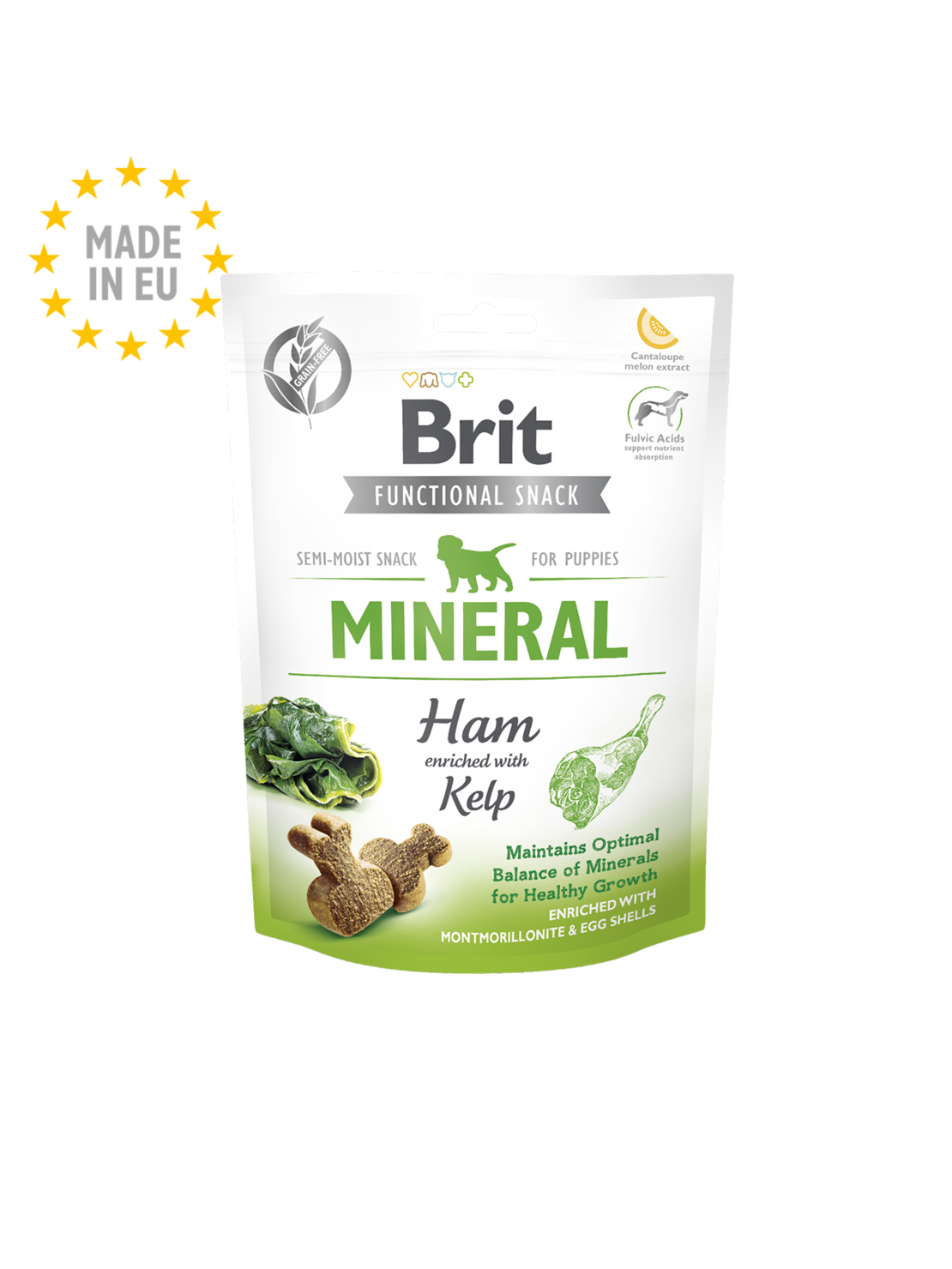 Brit Care Dog Functional Snack Mineral Ham for Puppies - лакомство за кученца с шунка и водорасли 150гр.