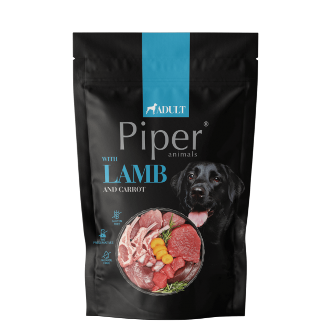 Piper Adult Dog пауч за кучета с агне, морков и кафяв ориз, 500 г