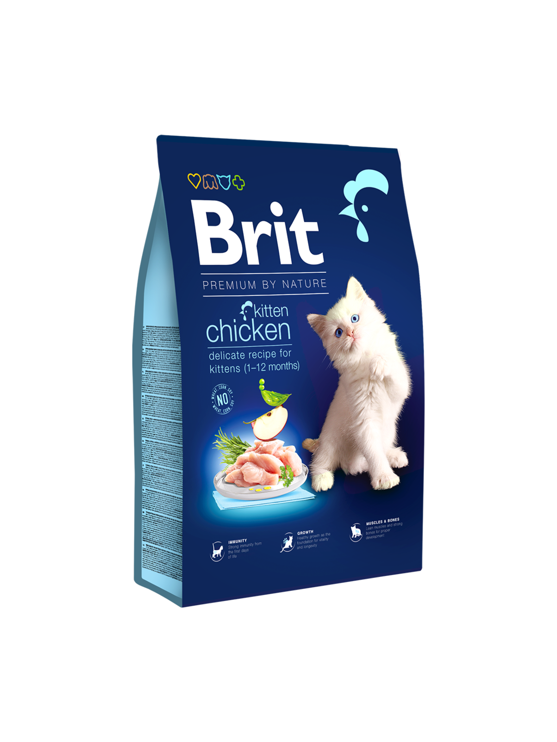 Brit Premium by Nature Kitten – храна за котенца до 12 месеца с пилешко и дробчета, 300 g / 1.5 kg / 8 kg