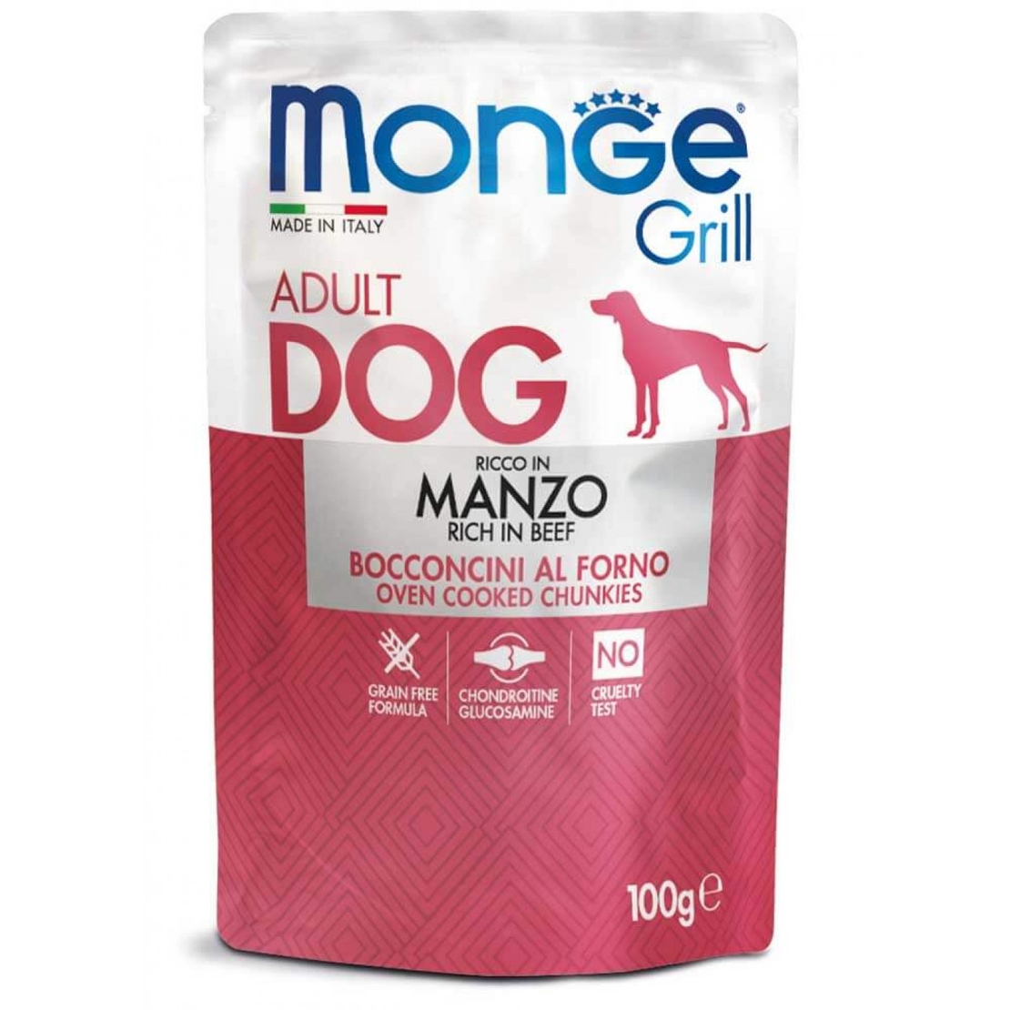 Monge Grill Adult Dog with Beef – пауч с говеждо за кучета, 100 g