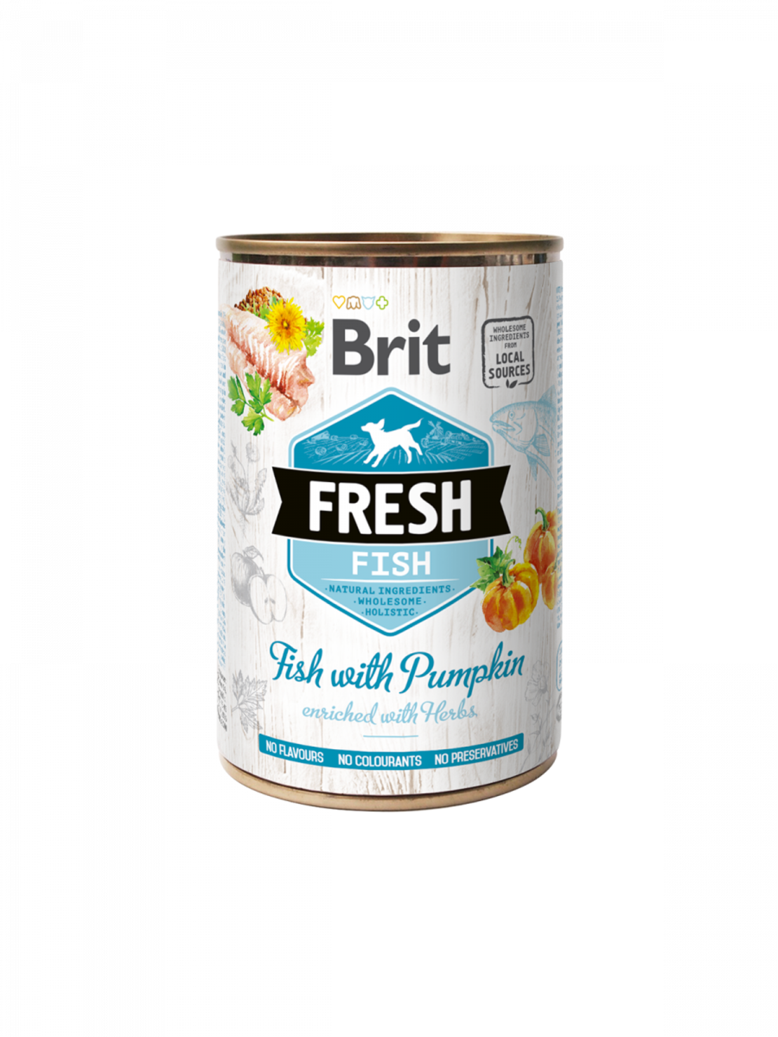 Brit Fresh Fish & Pumpkin - консервирана храна с риба и тиква 400г