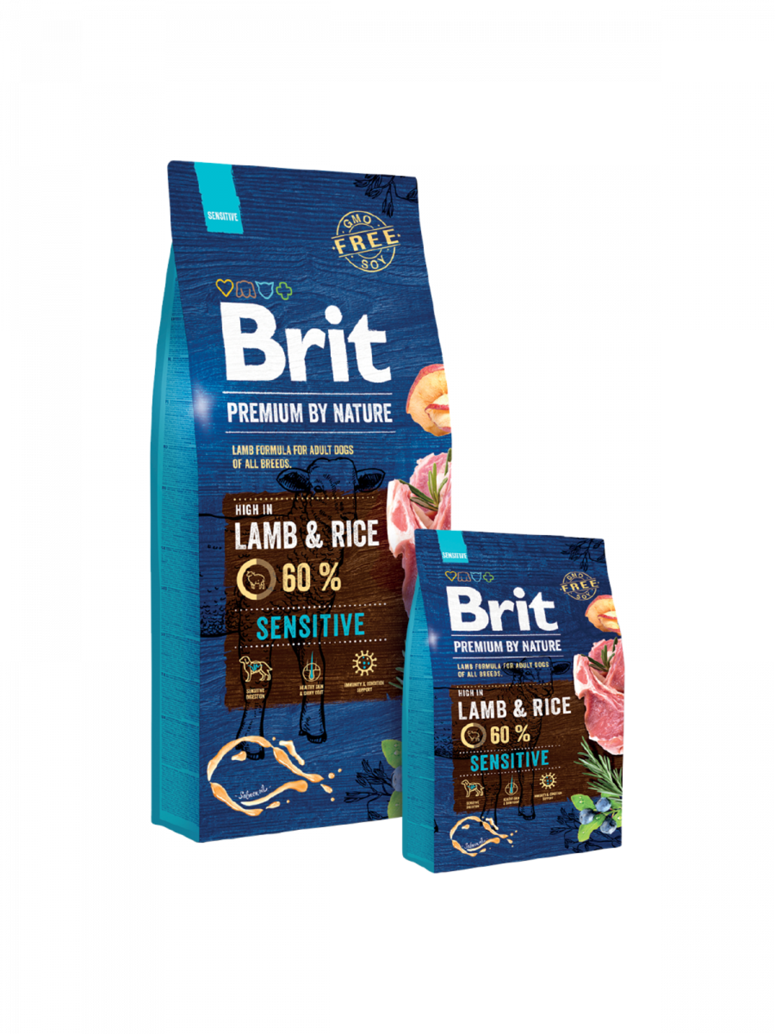 Brit Premium by Nature Sensitive Lamb & Rice – 60% прясно агнешко – храна за кучета, 1 kg / 3 kg / 15 kg