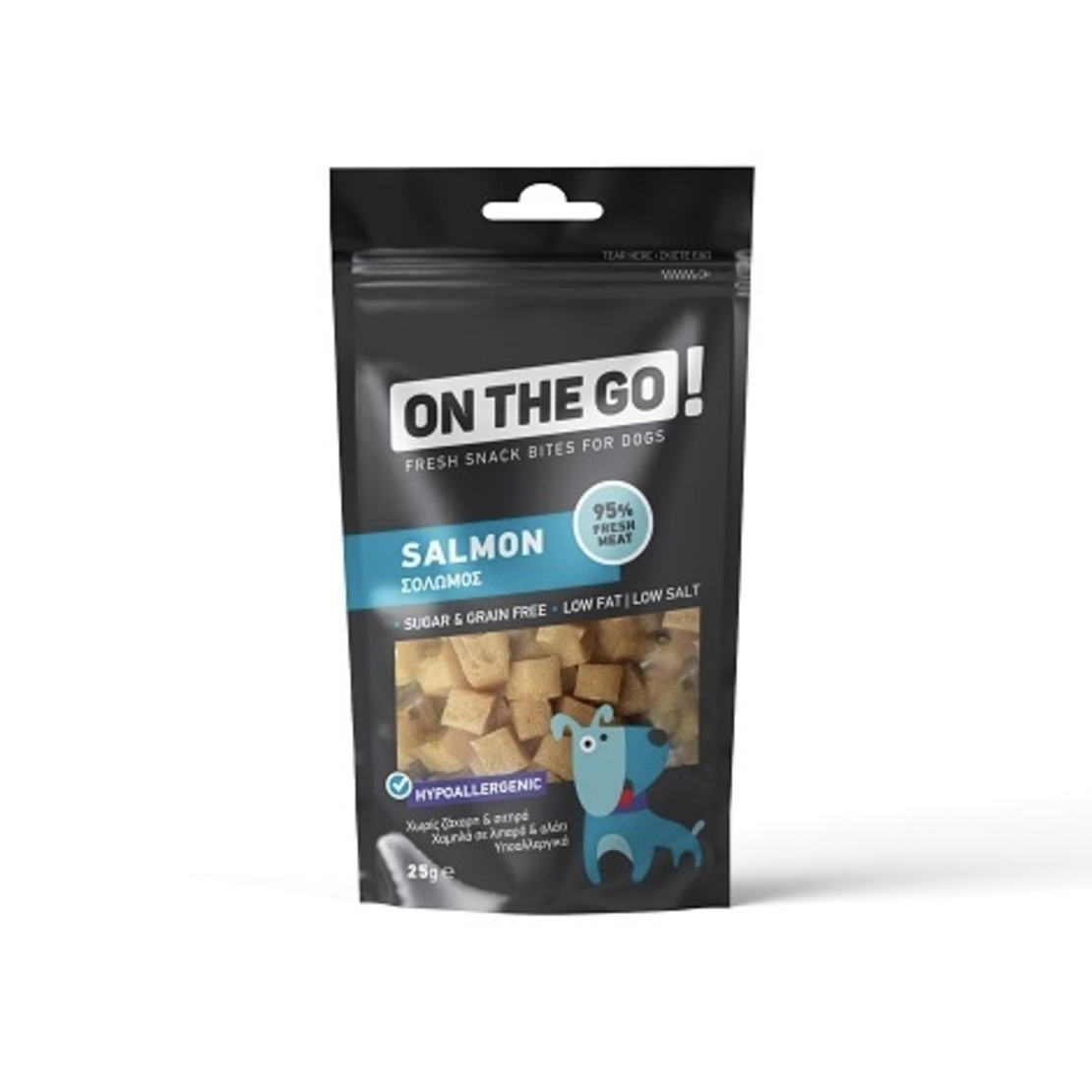 ON THE GO лакомство за куче, сьомга 25 г
