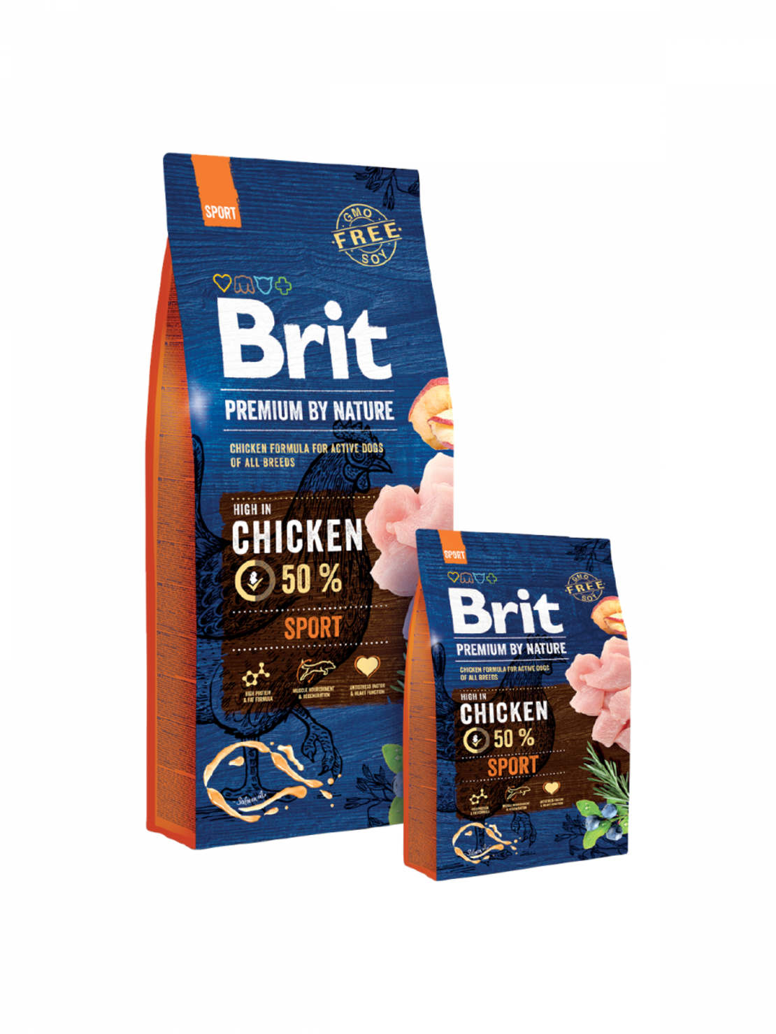 Brit Premium by Nature Sport – 50% прясно пилешко – храна за активни кучета, 3 kg / 15 kg