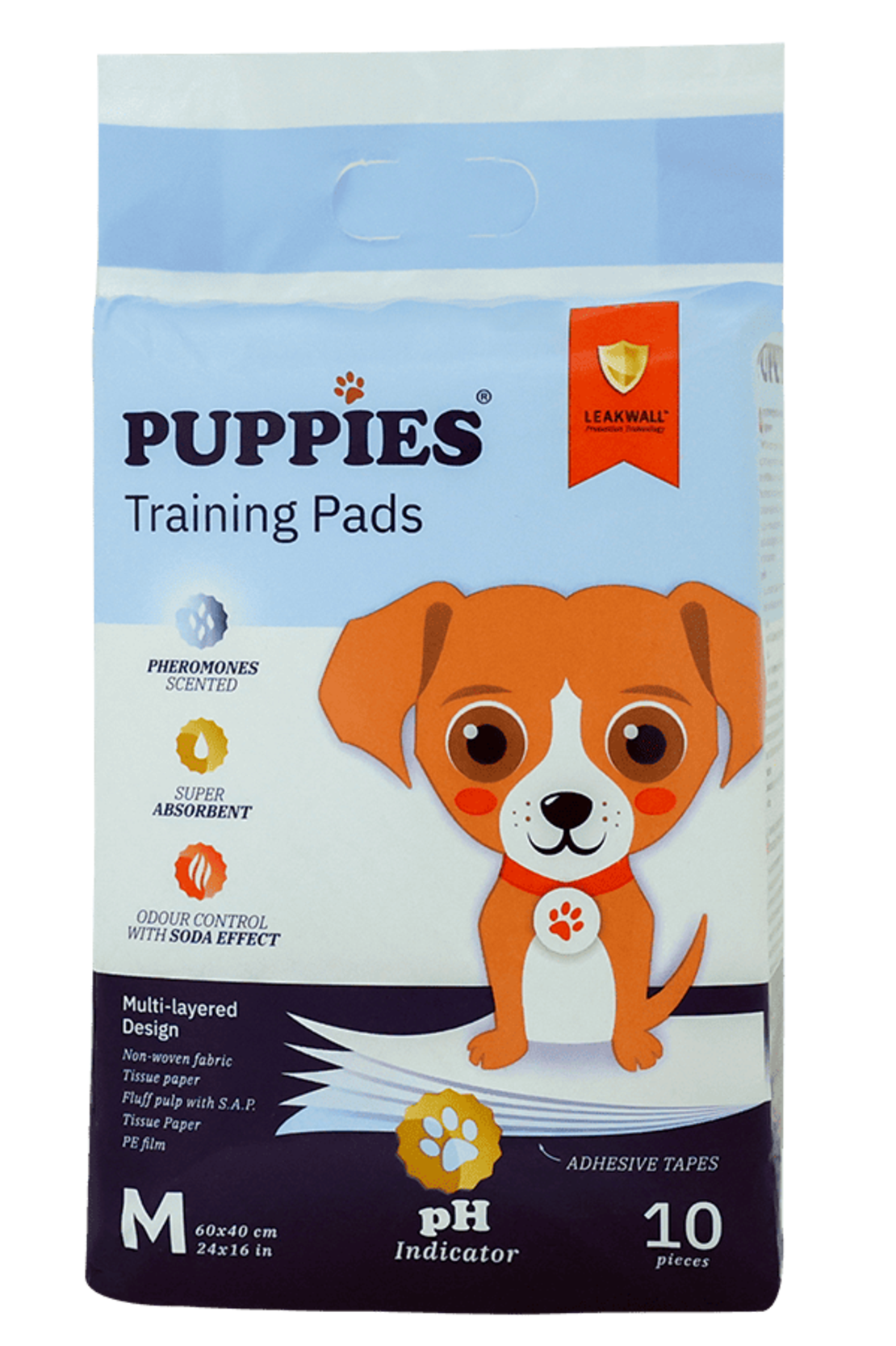 PUPPIES Training Pads M (60x40) 10 бр - Хигиенни подложки за кучета