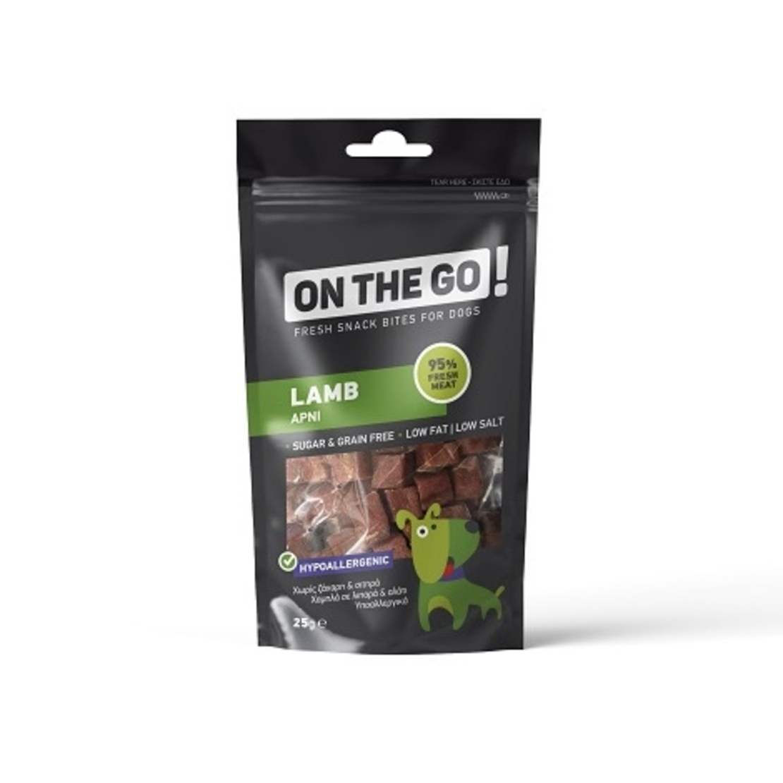 ON THE GO лакомство за куче, агнешко месо 25 г