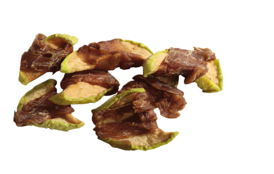 Tail Swingers Fruit Bites Пиле и Ябълка 100 g – Натурално лакомство, плодови хапки за кучета