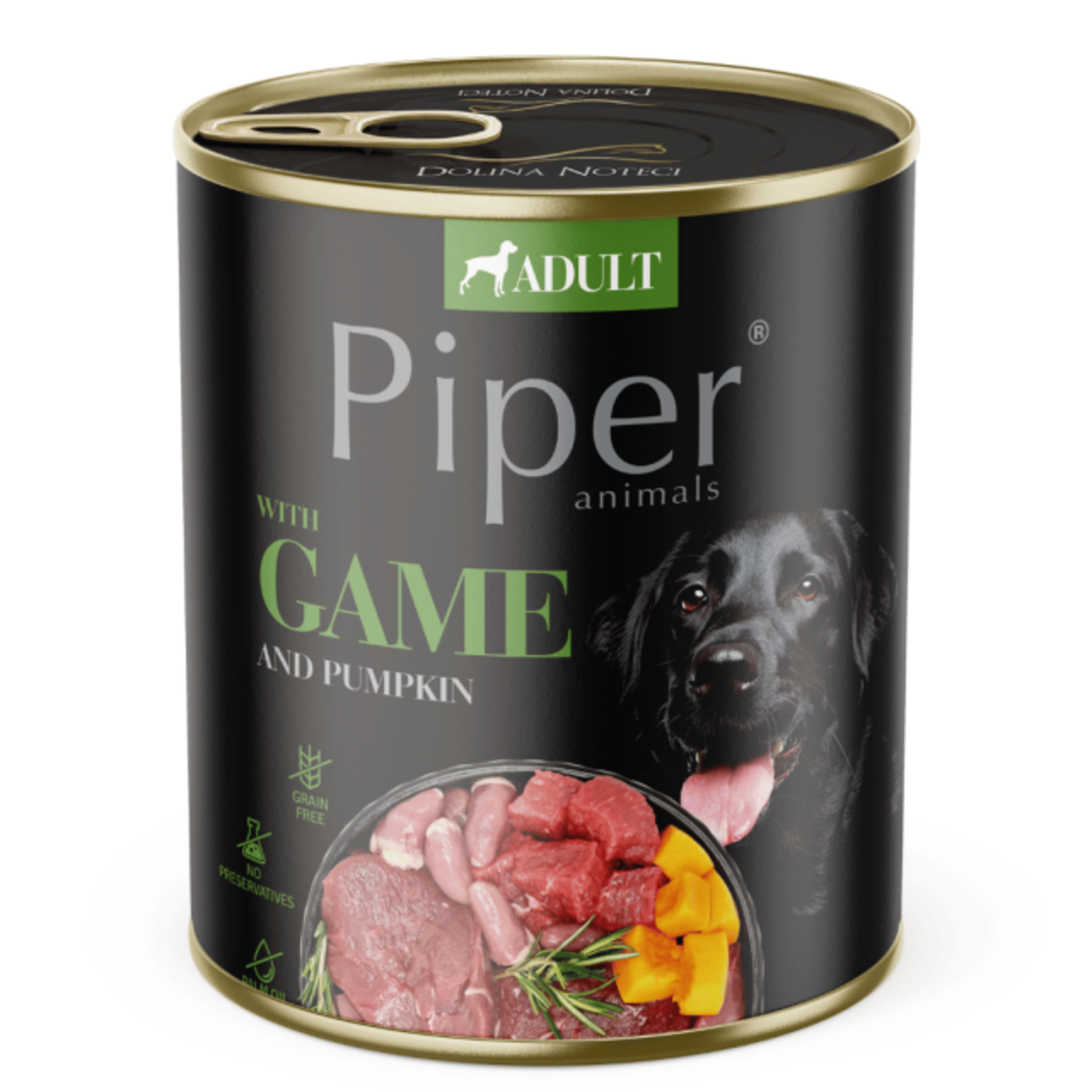 Piper Adult Dog – консервирана храна за кучета  с дивеч, тиква и розмарин, 800 г
