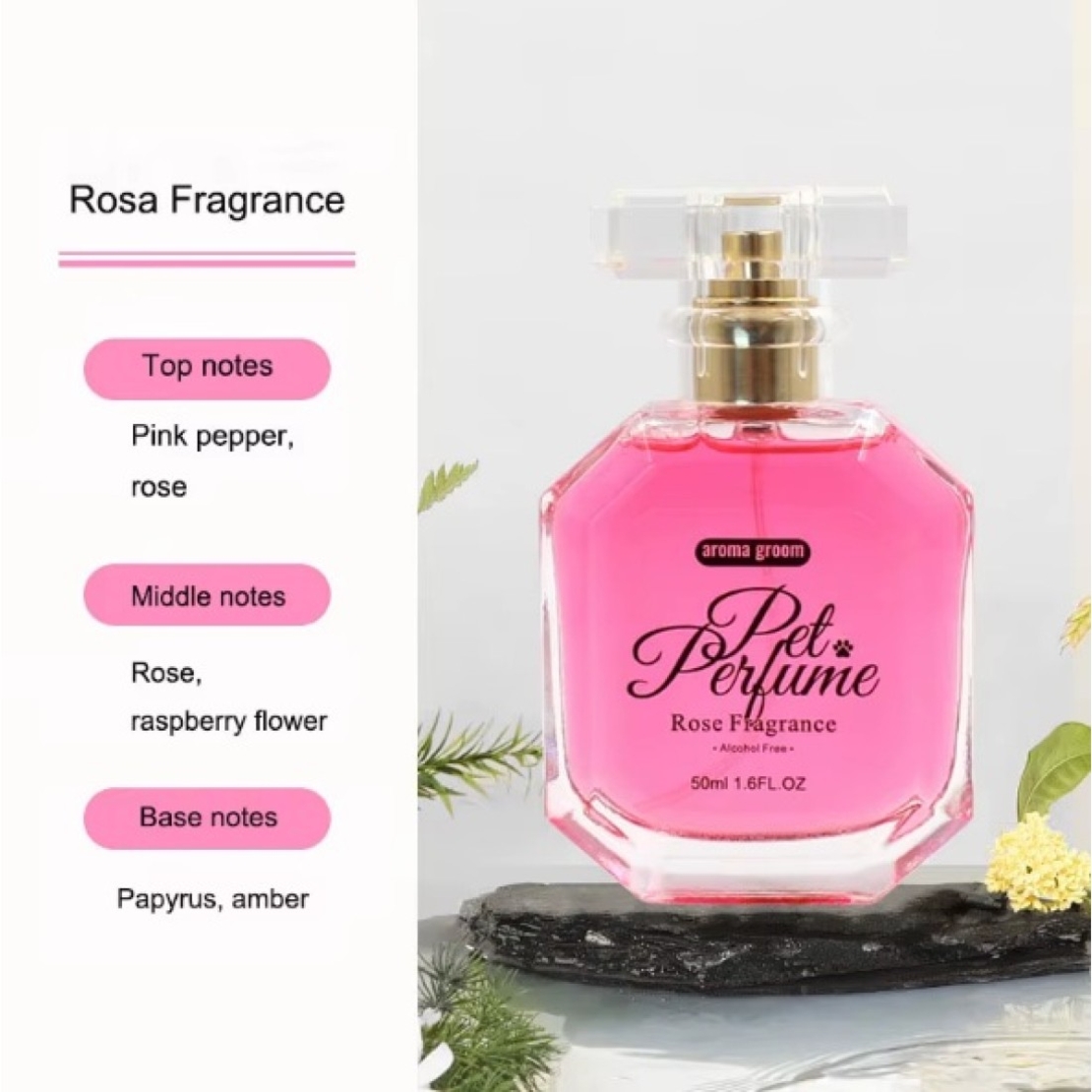 ПАРФЮМ ЗА ДОМАШНИ ЛЮБИМЦИ AROMA GROOM, РОЗА 50 МЛ