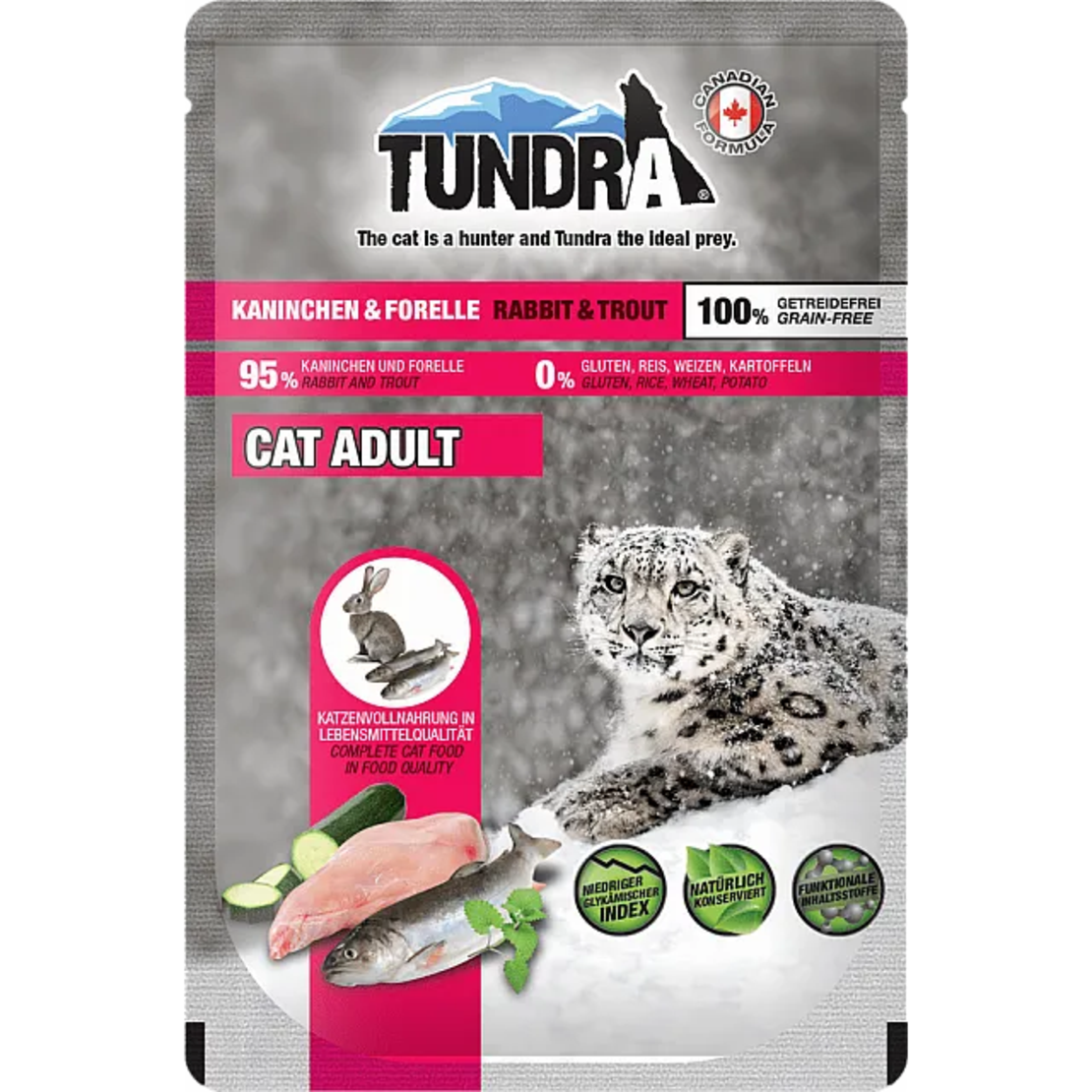 Tundra cat rabbit & trout – пауч за котки със заек и пъстърва 95% | 85 г