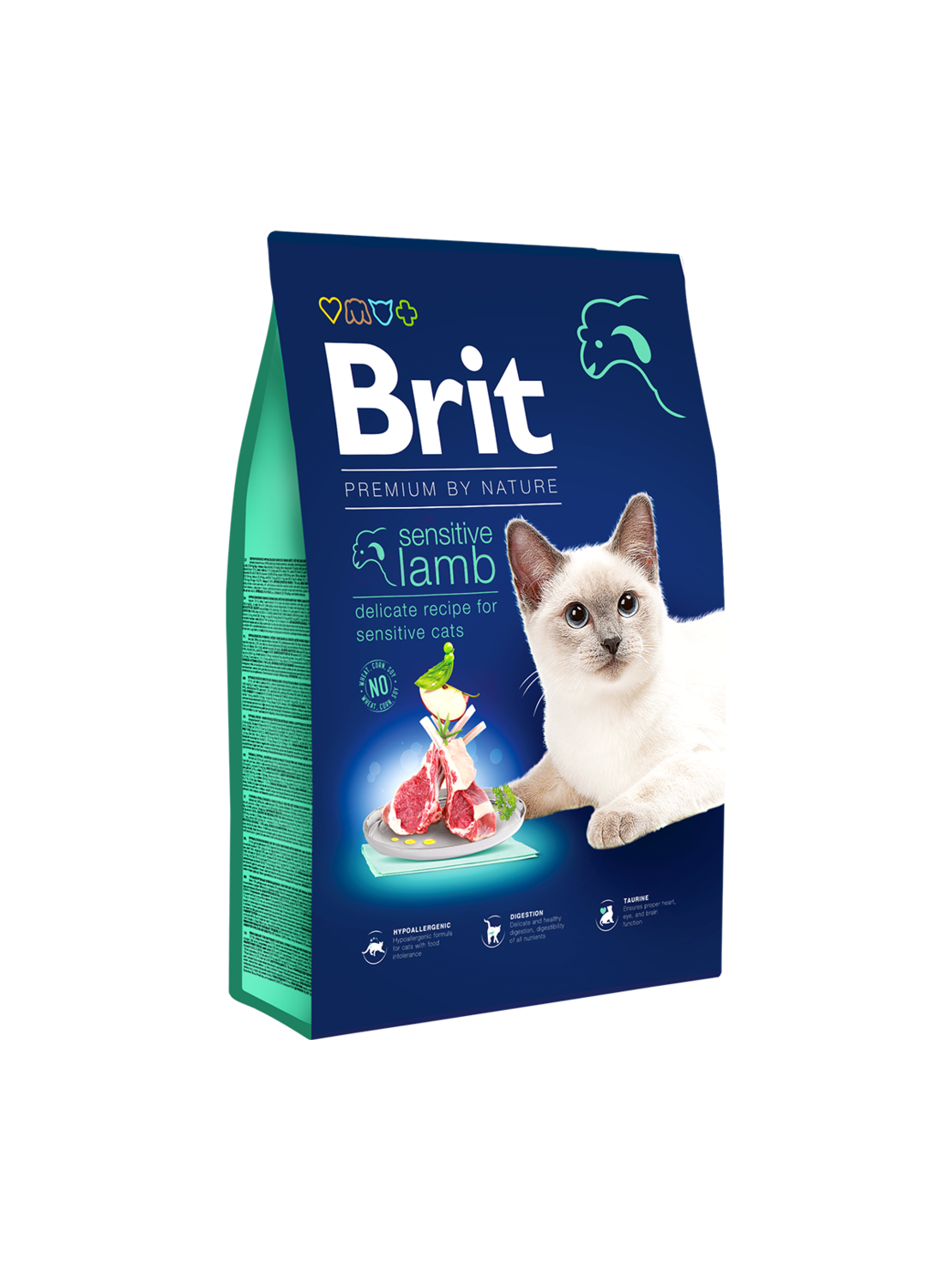 Brit Premium by Nature Cat Sensitive Lamb – храна за котки с чувствителен стомах с агнешко, 300 g / 800 g / 1.5 kg / 8 kg