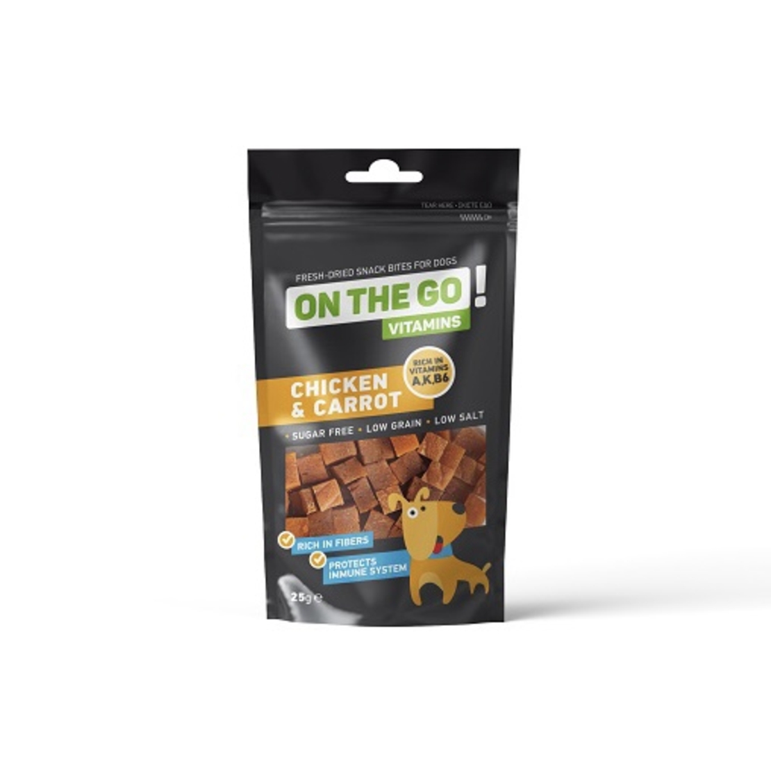 ON THE GO лакомство за куче, пиле и морков 25 г