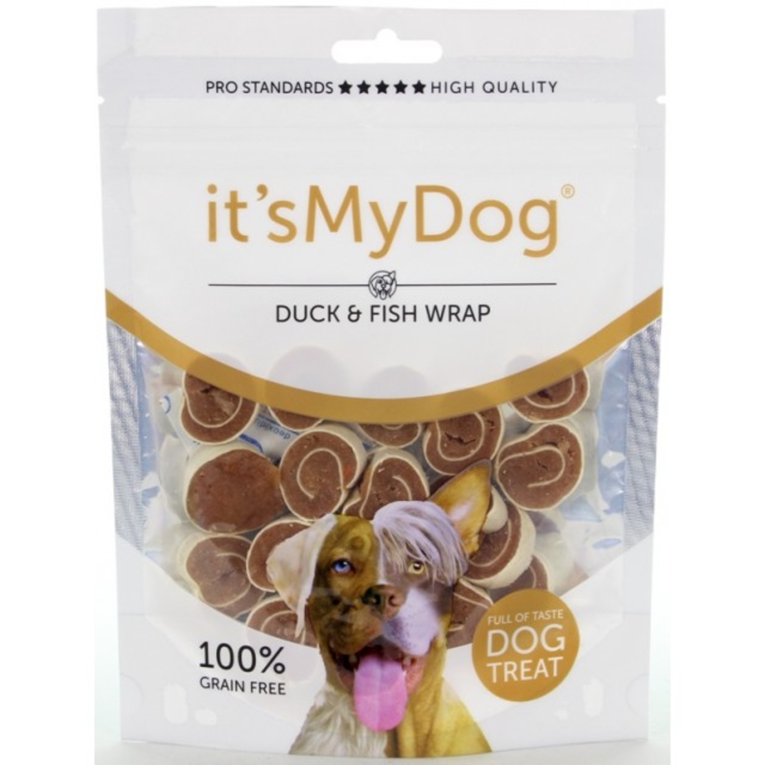 It's My Dog лакомство за кучета,  кръгчета патица и риба 85 г