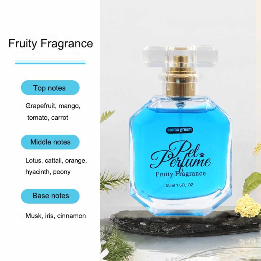 ПАРФЮМ ЗА ДОМАШНИ ЛЮБИМЦИ AROMA GROOM, ПЛОДОВ 50 МЛ