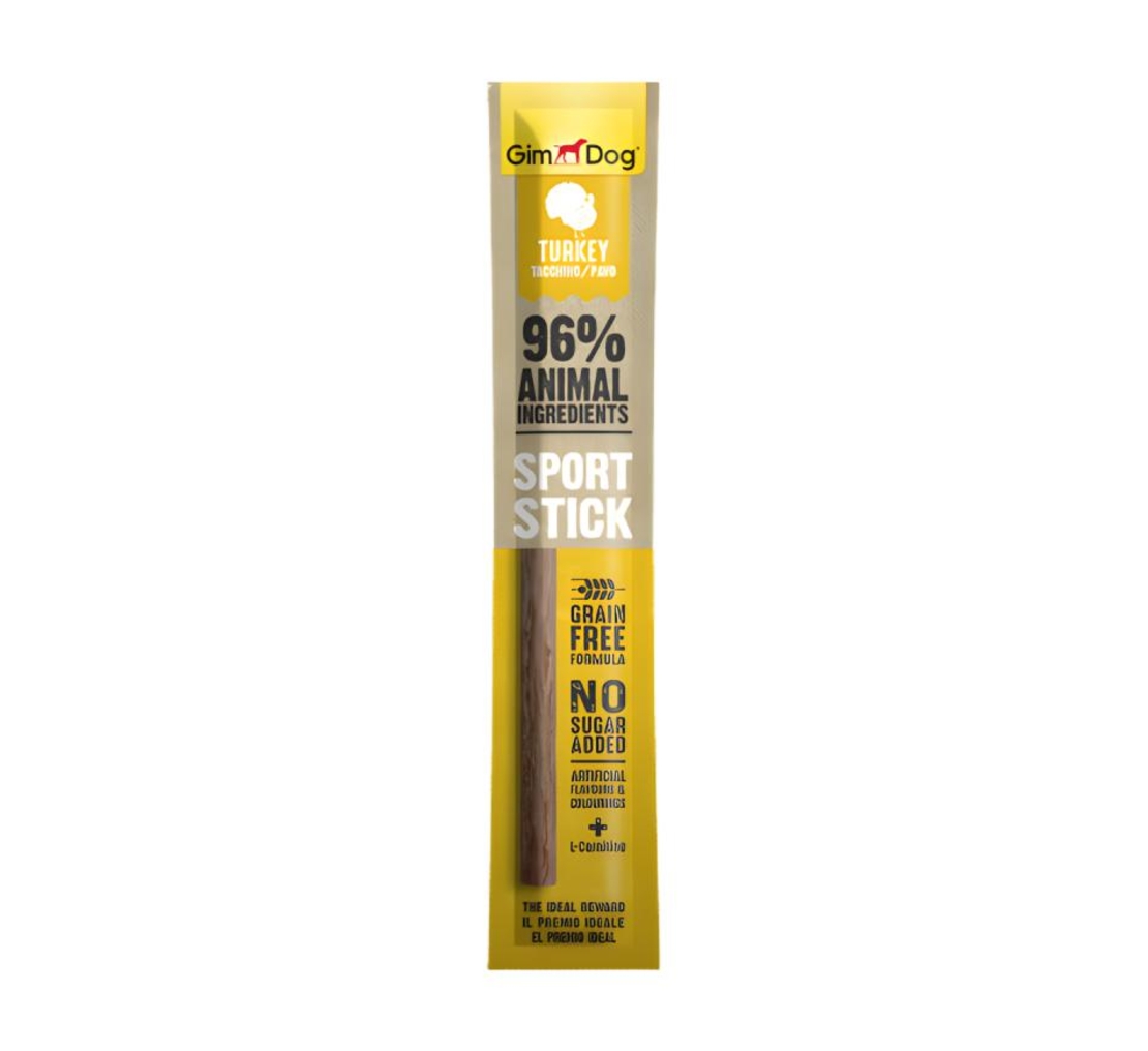 GIMDOG Sport Stick Turkey - лакомство за куче, стик с пуешко месо 12 г
