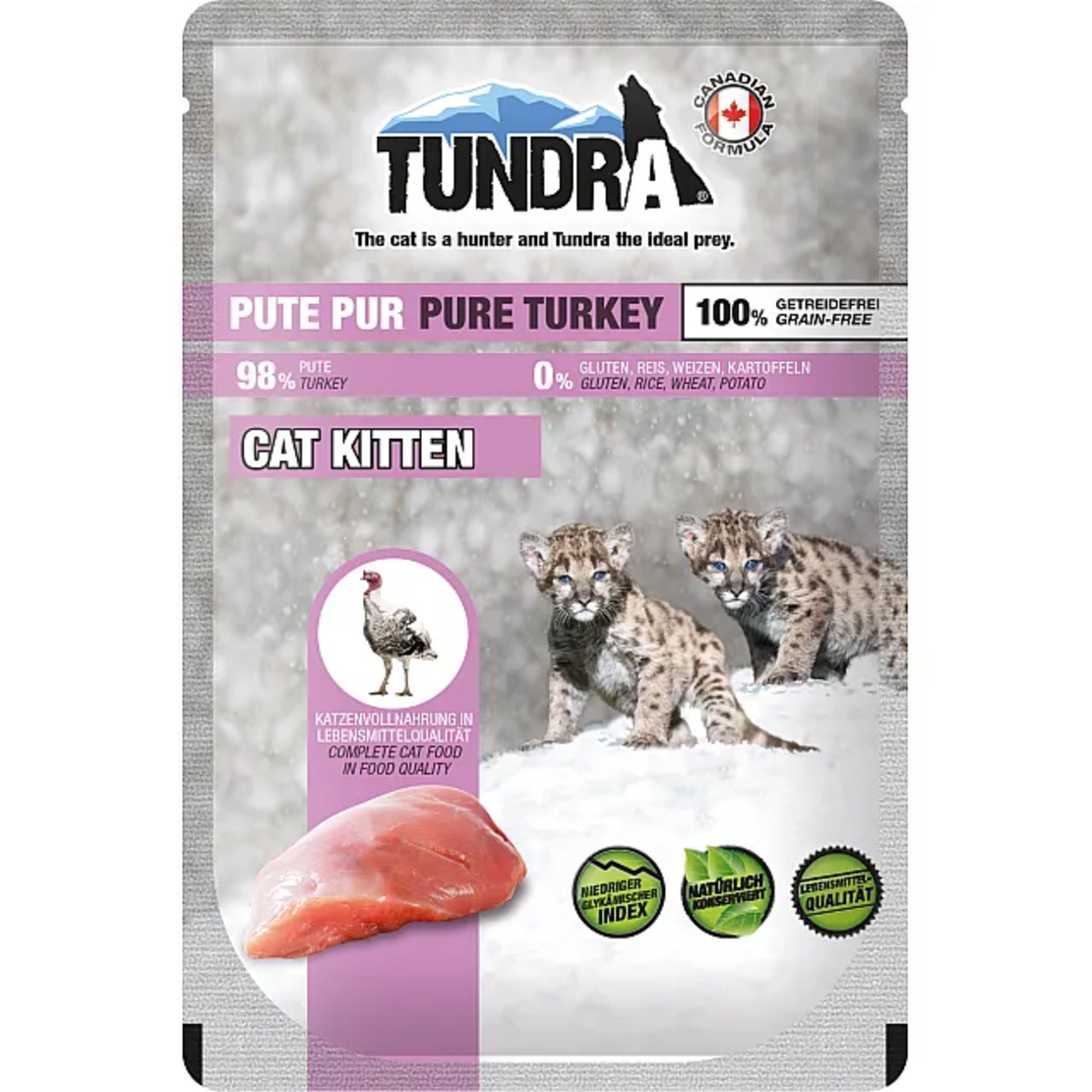 Tundra kitten pure turkey – премиум пауч за подрастващи котки 98% чисто пуешко | 100 г