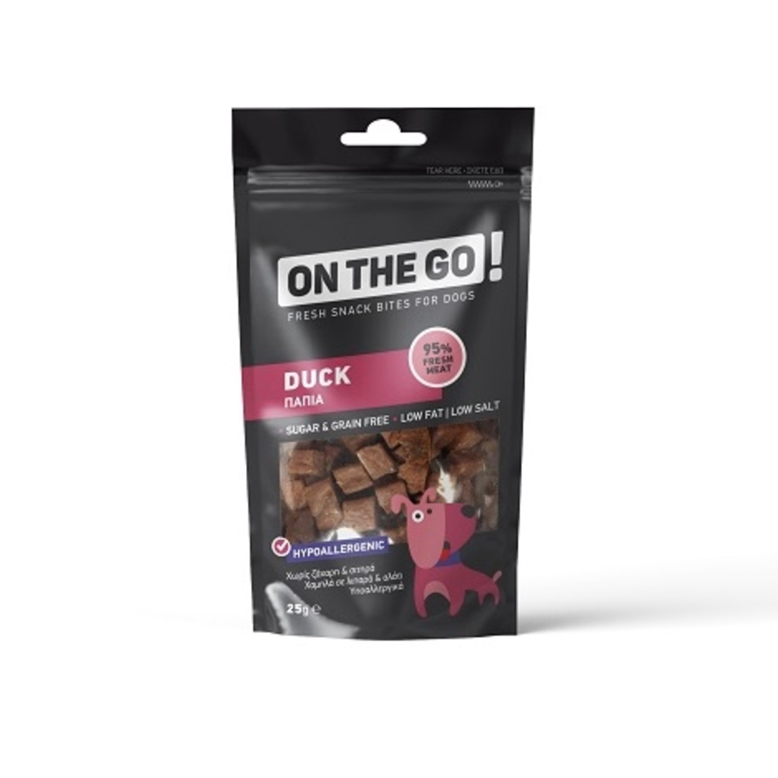 ON THE GO лакомство за куче,  патешко 25 г