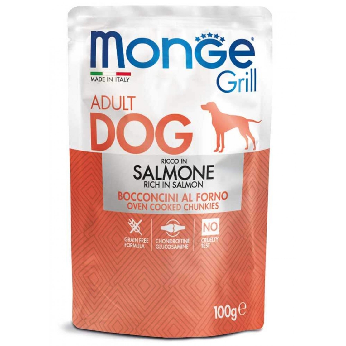Monge Grill Adult Dog with Salmon – пауч със сьомга за кучета, 100 g