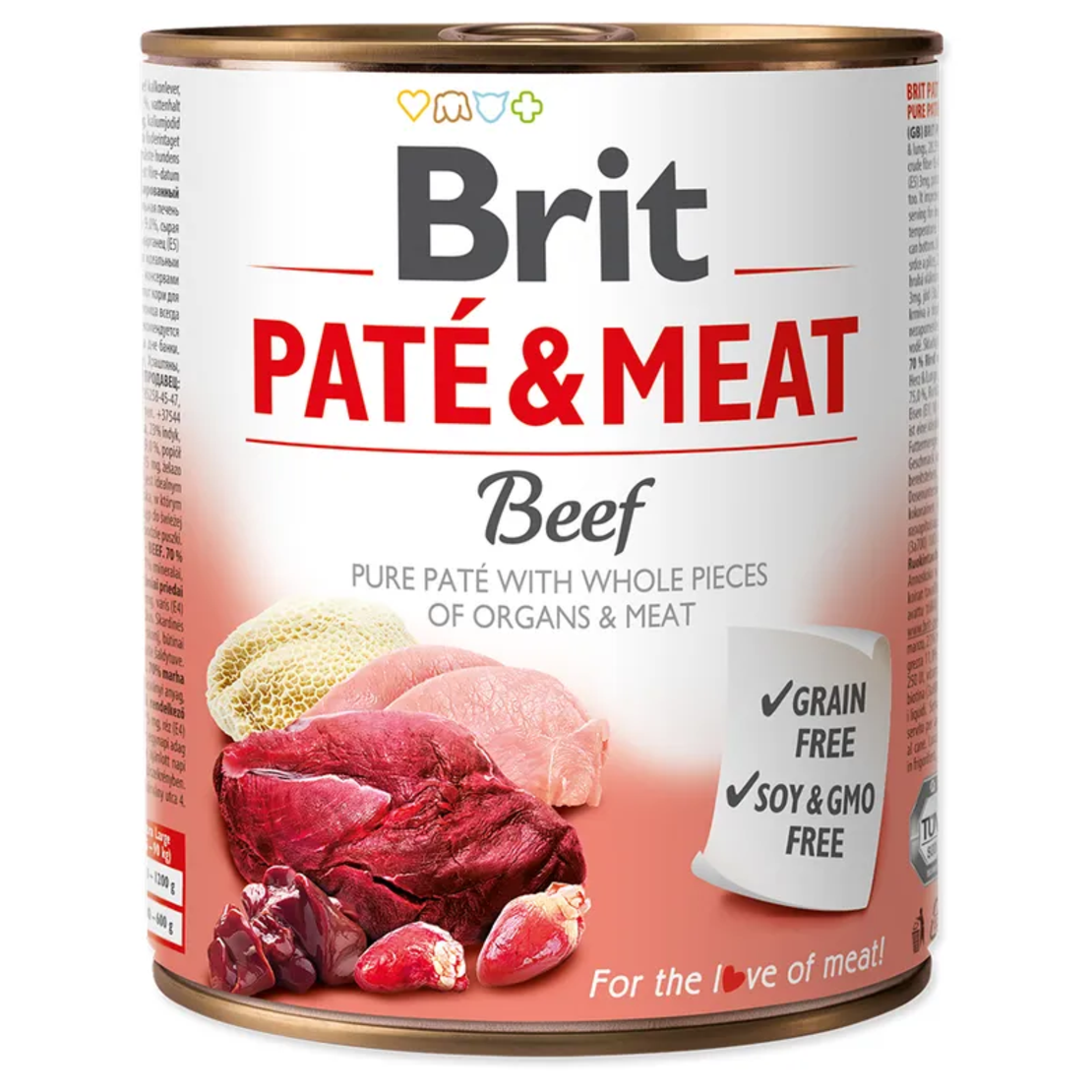 Brit Pate and Meat Beef - пастет за кучета с говеждо месо 800 гр