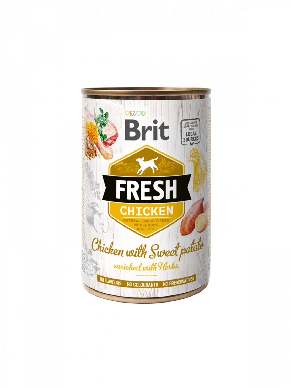 Brit Fresh Chicken & Sweet Potato - консервирана храна с пиле и сладък картоф 400г