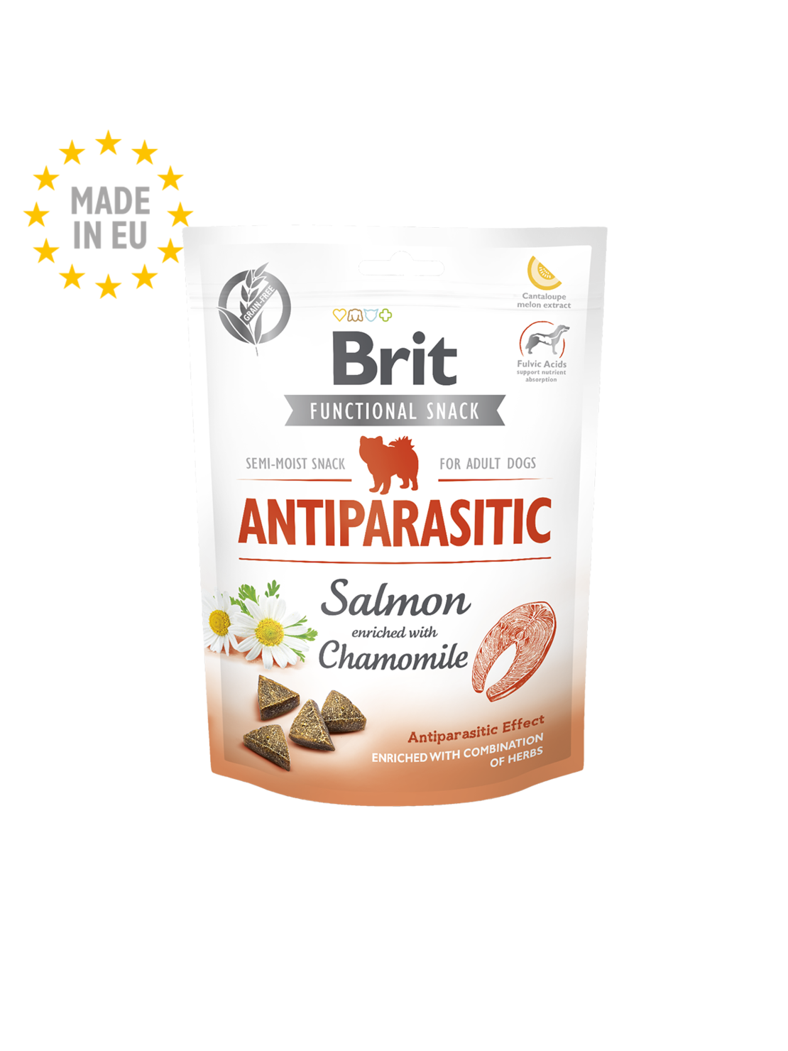 Brit Care Dog Functional Snack Antiparasitic Salmon - антипаразитно лакомство със сьомга и лайка 150гр.