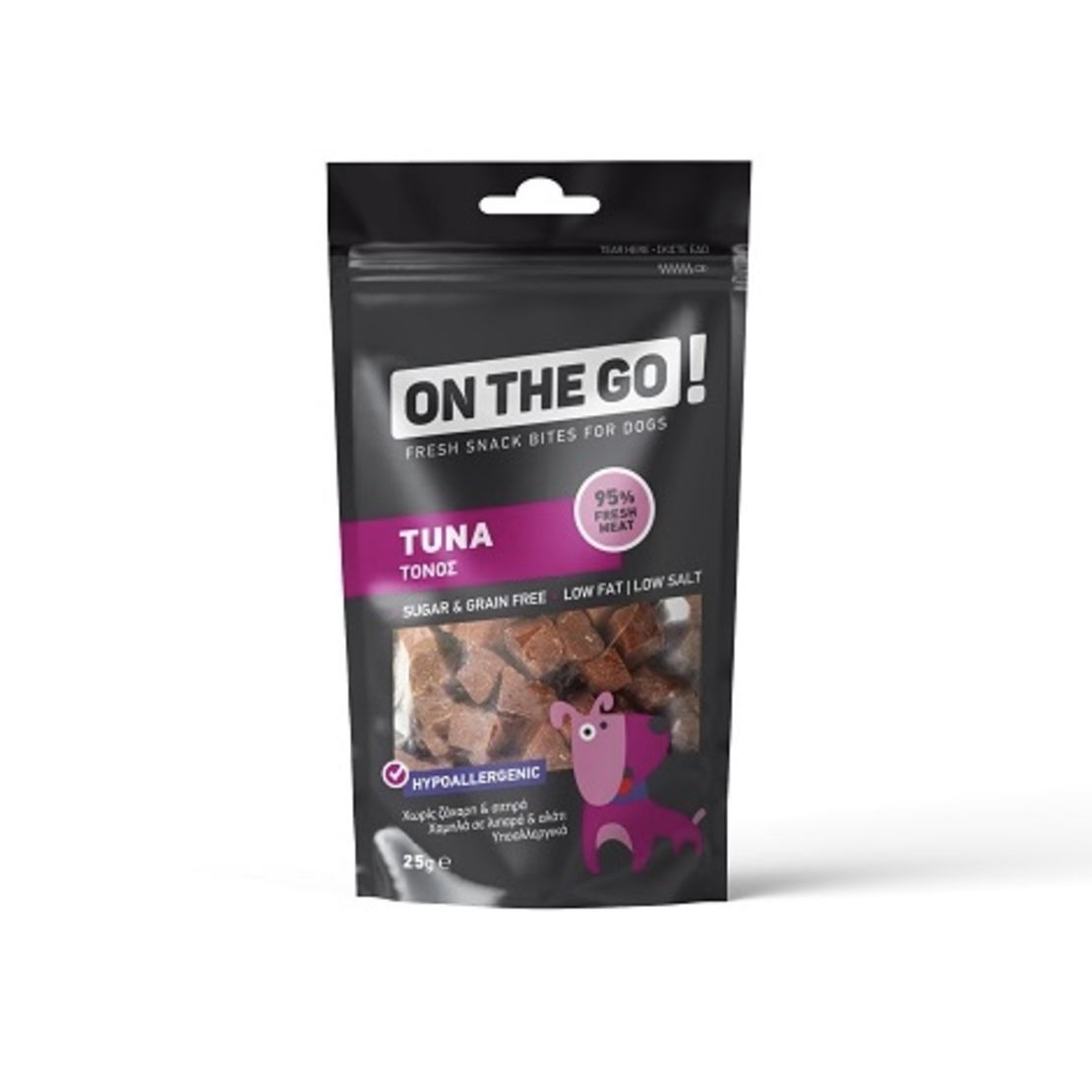 ON THE GO лакомство за куче, риба тон 25 г