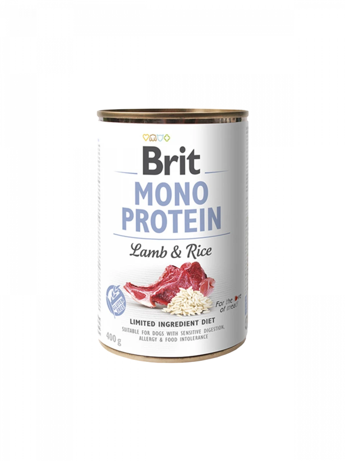 Brit Mono Protein Lamb and Rice - монопротеинова консерва за кучета с агнешко месо и ориз 400 гр