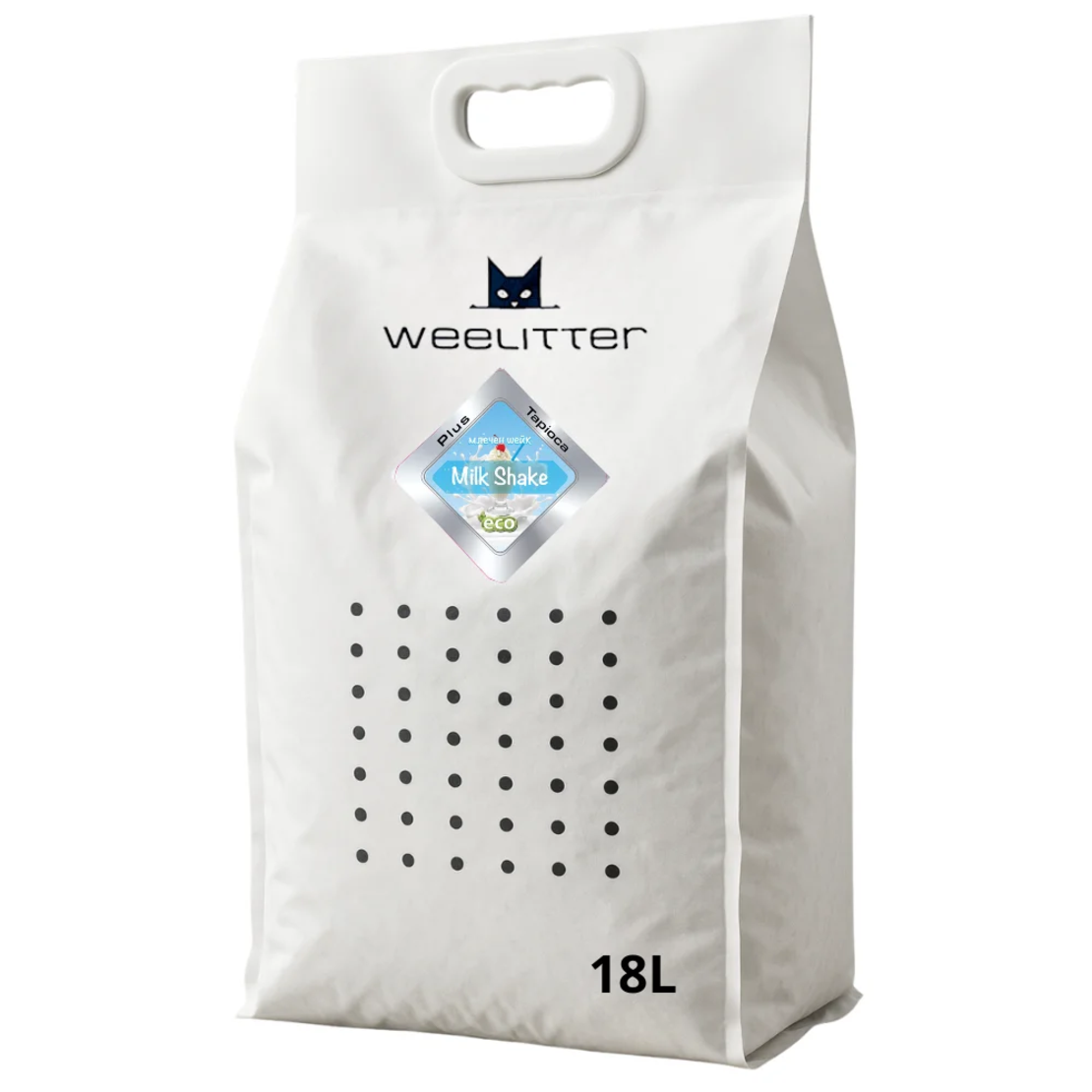 WeeLitter PLUS Milk Shake – Натурална соева котешка тоалетна с тапиока и аромат на млечен шейк | 18L
