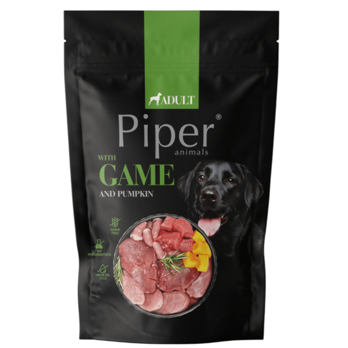 Piper Adult Dog пауч за кучета с дивеч и тиква, 500 г