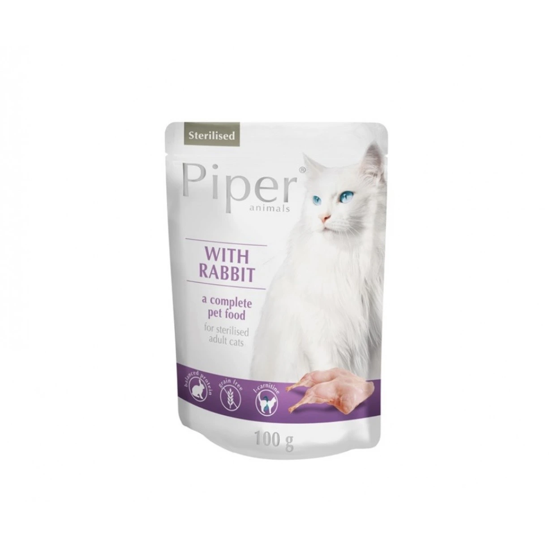Piper CAT Sterilised  заек , пауч 100г