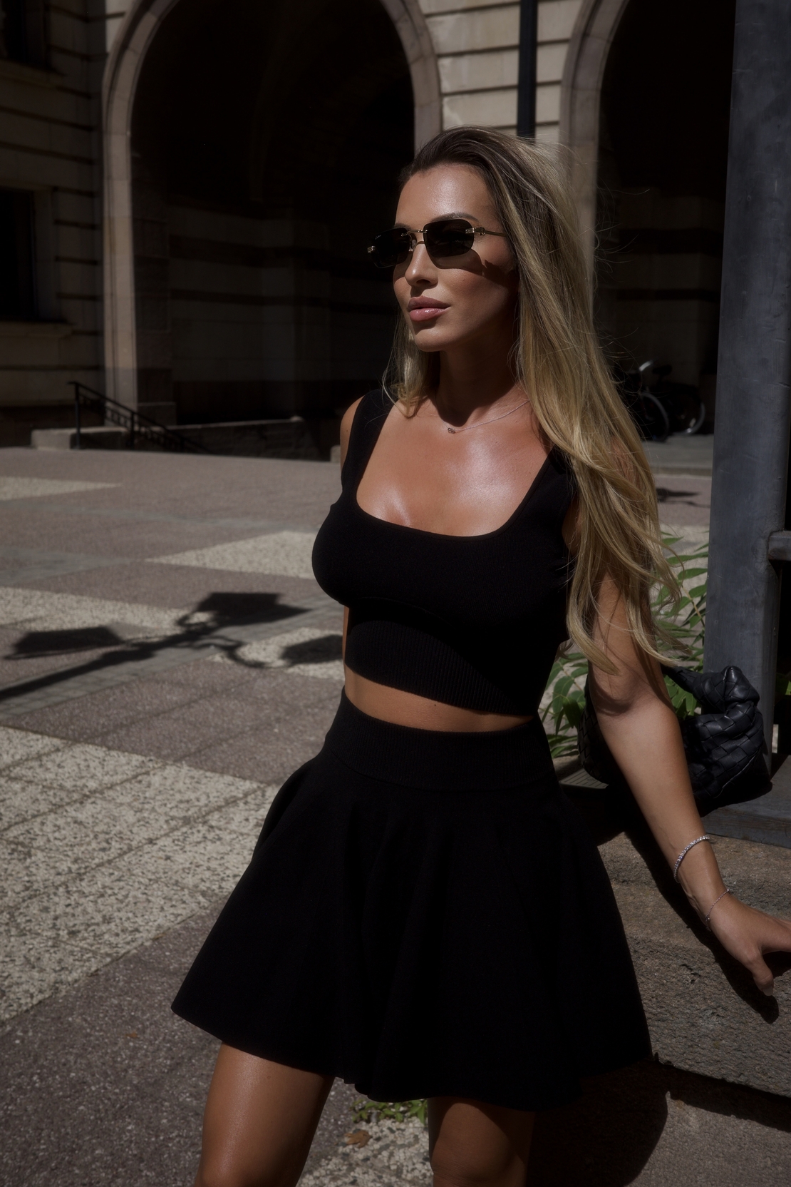 Sculpted Knit Set Black