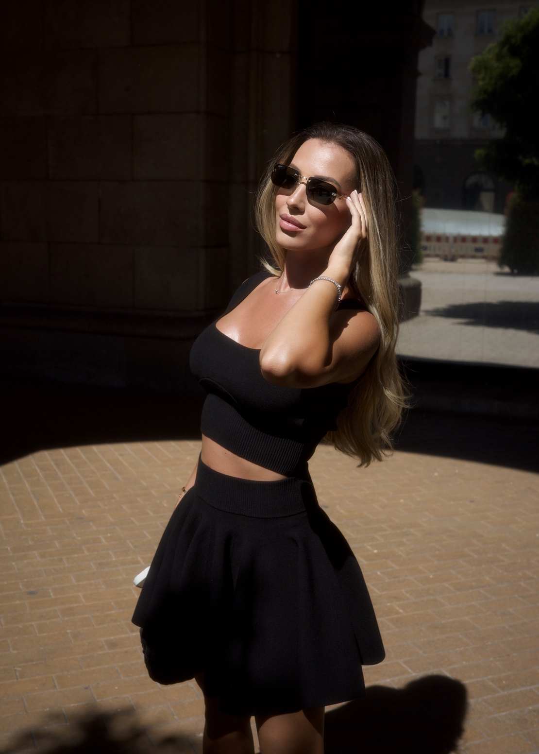 Sculpted Knit Set Black