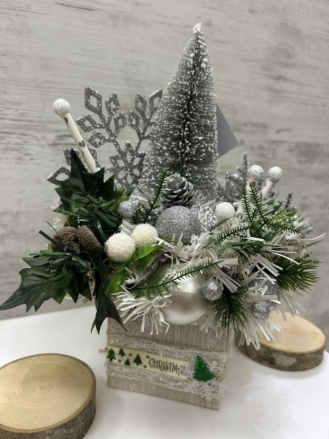 Сребърна КОЛЕДНА декорация
